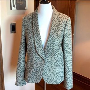 Animal Print Wool-like Blazer